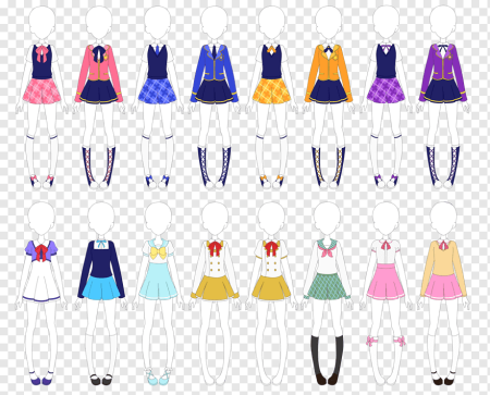 Школьная одежда аниме для рисования