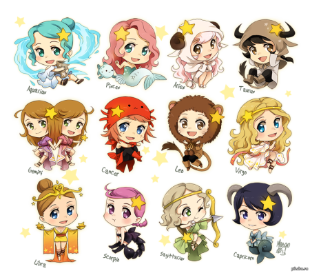 Чиби знаки зодиака Дева