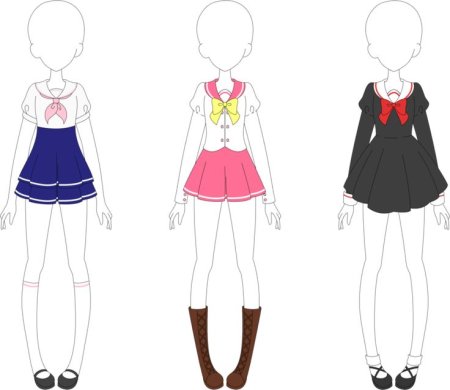 Школьная одежда для срисовки