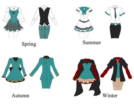 Эскиз одежды для школы