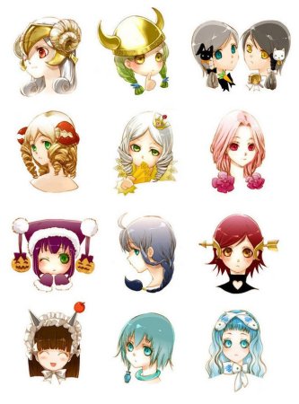 Чиби персонажи аниме знаки зодиака Телец