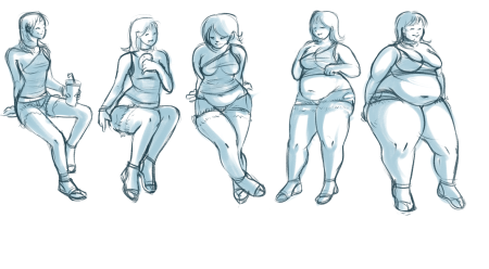 Фиди спортсменки Weight gain anime