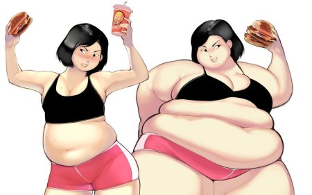 Толстая девушка арт