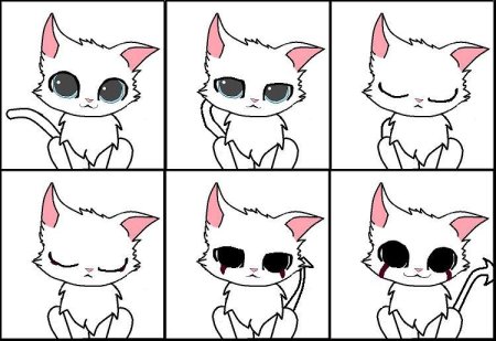 Рисунки для срисовки котики аниме