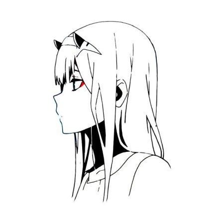 Zero two черно белая