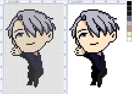 Рисунки по клеткам аниме