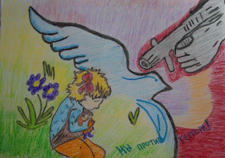 Рисунок на тему скажем терроризму нет