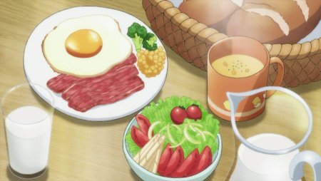 Аниме еда завтрак