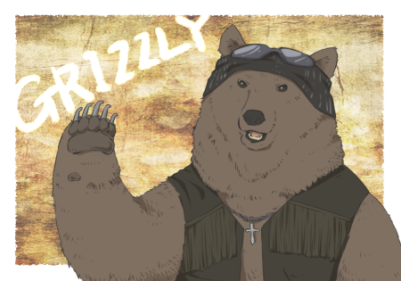 Мишка в стиле аниме