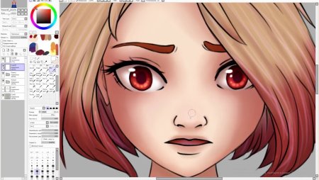 Портрет в Paint Tool Sai