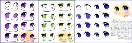 Аниме глаза туториал покрас