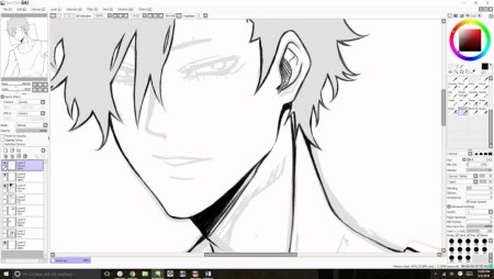 Кисть лайн для Paint Tool Sai