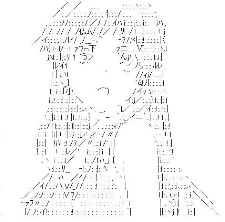 Картинки из символов Аниме - ASCII ART