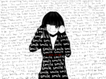 Обои аниме грустные с надписями