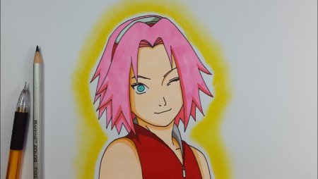 Сакура Харуно срисовать