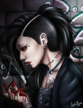 Токийский гуль ута девушка