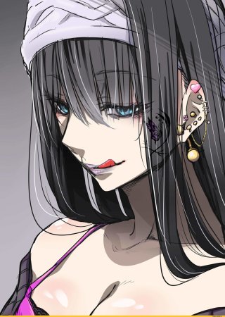 Аниме девушки с пирсингом