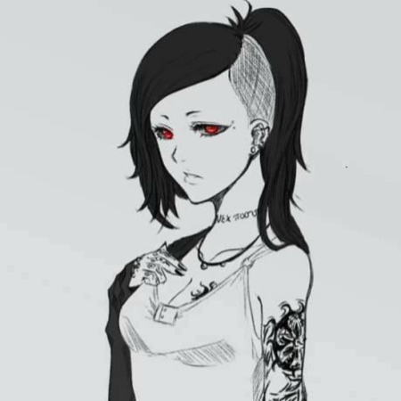 Токийский гуль ута девушка