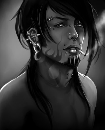 Парни неформалы пирсинг