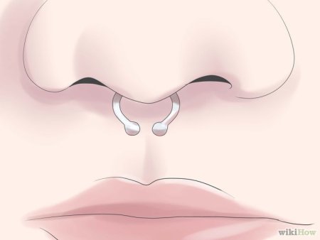 Рисование носа с пирсингом