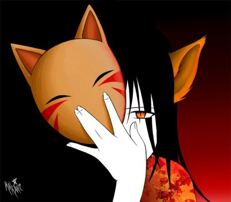 Маска лисы Кицунэ аниме