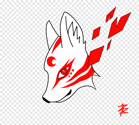 Красная лиса Кицунэ символ