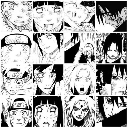 Черно белые моменты из манги Наруто