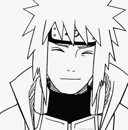 Минато Намикадзе черно белый