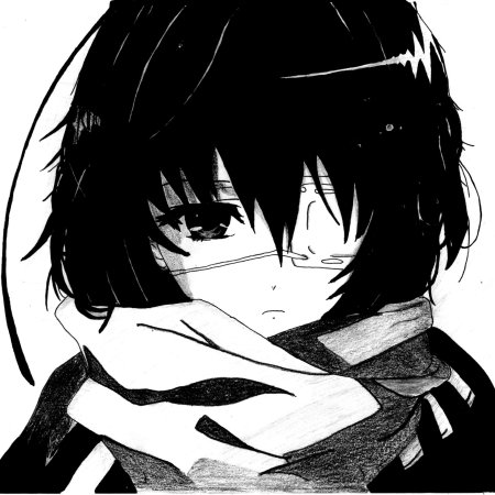 Аниме авы чёрно белые