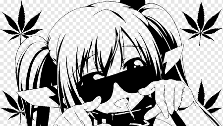 Авы аниме черно белые