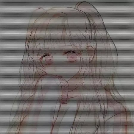 Аниме девочки в полосочку