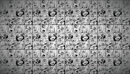 Аниме черно белое много