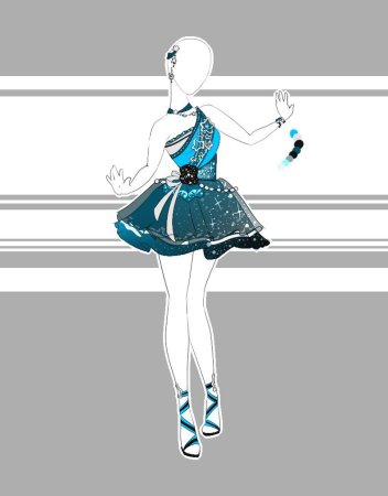 Нарисовать платье на манекене