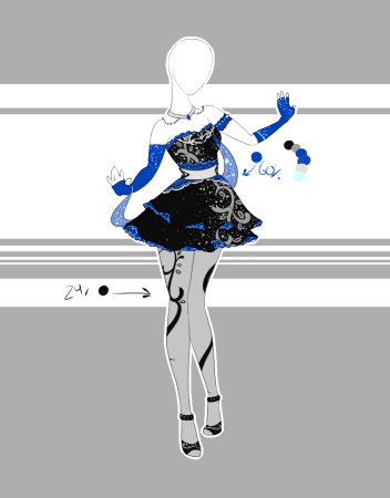 Аниме Наброски платья