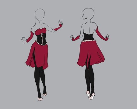 Референсы платьев для рисования