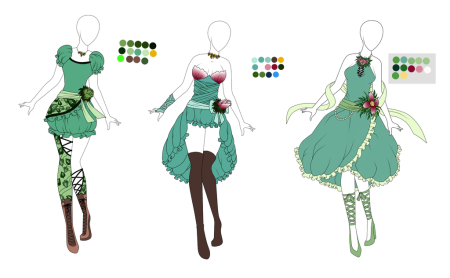 Аниме зеленая одежда