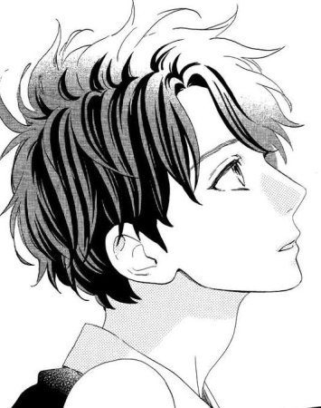 Аниме лицо парня с боку