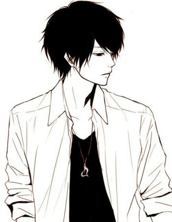 Аниме парень с белой чёлкой