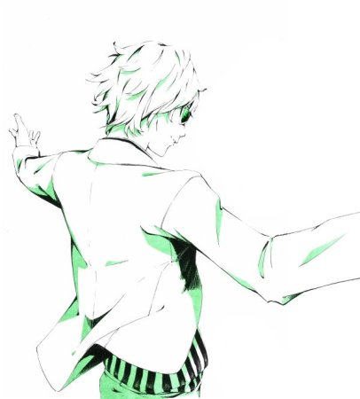 Аниме парень с боку