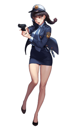 Аниме женщина полицейский