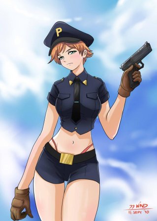 Аниме девушки в полицейской форме