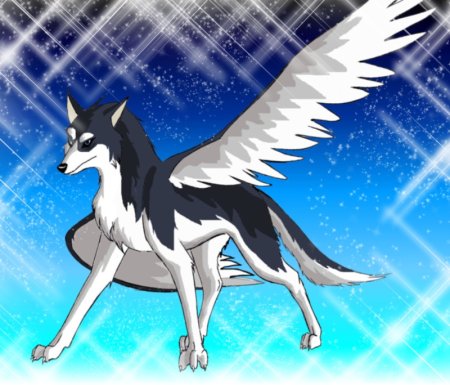 Вингед Вулф волчица