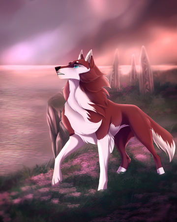 Аниме волчица Эмбер