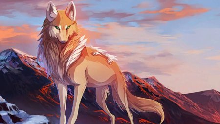 Анимешная волчица