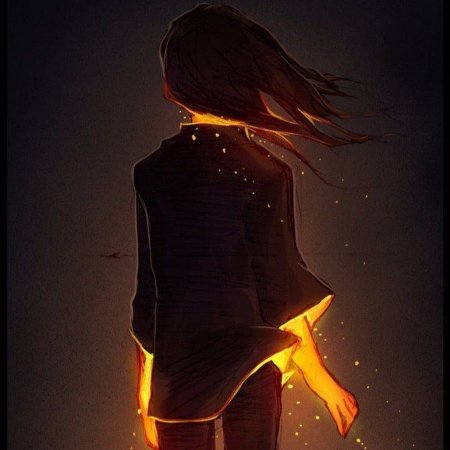 Девушка сзади арт