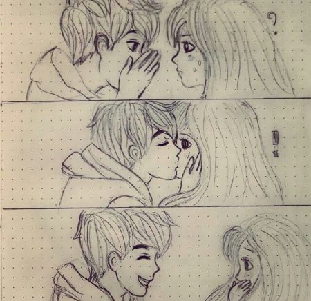 Комикс карандашом аниме