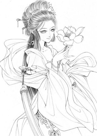 Красивые раскраски японские