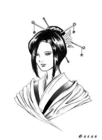 Японские прически арт