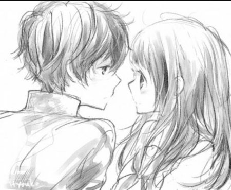 Нарисовать аниме пары