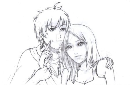 Аниме пары срисовать